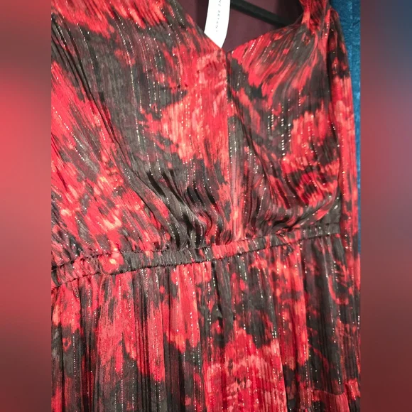 Lane Bryant Elegant Red and Black Women's Dress - Picture 3 of 5